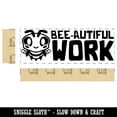 thumbnail image 2 of Beautiful Work Bee Teacher Student School Self-Inking Rubber Stamp Ink Stamper - Brown Ink - Large 2-3/4 Inch, 2 of 7