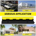 thumbnail image 4 of GloryStar Channel Rubber Cable Ramp Cable Protector Ramps, Cable Wire Cord Cover Ramp, 28000 Lbs Capacity Heavy Duty Speed Bumps, for Driveway Indoor Outdoor, 4 of 8