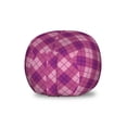 thumbnail image 1 of Plaid Storage Toy Bag Chair, Diagonal Squares Patterns in Symmetrical Design Geometric Art, Stuffed Animal Organizer Washable Bag, Large Size, Dark Magenta Pale Fuchsia, by Ambesonne, 1 of 3