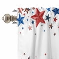 thumbnail image 4 of Kitchen Window Curtains Valance and Tier Set, USA Flag Red Blue Star Rod Pocket Tier Curtains and Valance 3 Piece Set, American Independence Day Theme Window Treatment for Bedroom Living Room, 4 of 9