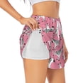 thumbnail image 3 of Lsque Cute Cartoon Zebra Printed Women's Running Shorts with Liner Pockets,Elastic Quick Dry Workout Athletic Gym Yoga Shorts,Womens High Waist Shorts-Large, 3 of 9
