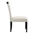 thumbnail image 5 of Furniture of America Jalen Faux Leather Dining Chair in White (Set of 2), 5 of 11