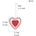 thumbnail image 4 of Adornos navideños Colgante navideño de madera con forma de corazón Adorno colgante Decoración para el día de San Valentín Decoración para árbol de Navidad 10 piezas, 4 of 4