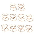 thumbnail image 4 of HEMOTON 10pcs Heart Shape Place Memo Holder Lovely Wire Table Number Holders with Base for Restaurant Wedding Banquet (Rose Gold), 4 of 8