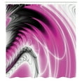 thumbnail image 3 of Ambesonne Fractal Shower Curtain, Digital Energy, 69"Wx84"L, Magenta Black, 3 of 5