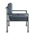 thumbnail image 4 of JINS&VICO Metal Leg Chair in Gray Velvet and Sandy Gray Finish for Living Room Bedroom, Gray(27"L x 29"D x 35"H), 4 of 7