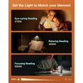 thumbnail image 4 of Book Light, Rechargeable Reading Lights for Books in Bed, Ultralight Clip-on LED Bookmark Lamp with 3 Amber Colors & Stepless Dimming for Night Reading for Book Lovers, Kids, Ashen, 4 of 4