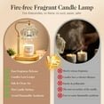thumbnail image 4 of Candle Warmer Lamp with Timer Dimmer, Modern Wax Warmer for Scented Wax Jar Candle Warmer with 2 Bulbs, Adjustable Height Glass Lamp for Gifts,House Warming Gifts, Home Decor, Transparent, 4 of 8