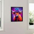 thumbnail image 3 of ONETECH Highland Cow Wall Art-Ready to Hang Framed Art-12x16 inches-Colorful Canvas Wall Art-Wall Paintings-Modern Wall Art - Cow Gifts in a gift box 16\x20\, 3 of 4