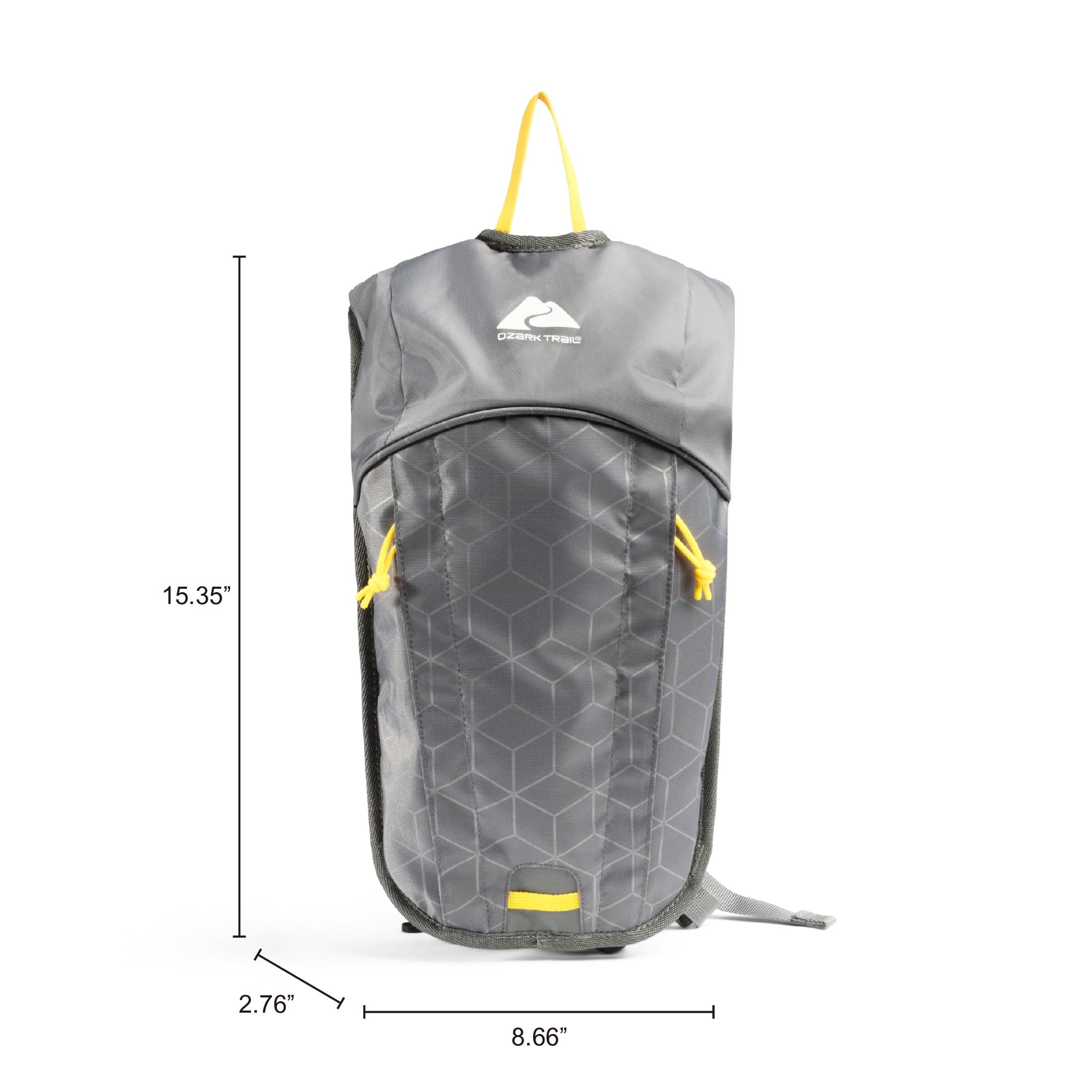 Ozark Trail 2L Hydration Pack with Reflective Accent, Gray