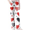thumbnail image 3 of Womens Love Heart Pajama Pants Heart Print Soft Lounge Pants Comfy Drawstring Sleepwear Long Pajamas Pants, 3 of 6