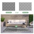 thumbnail image 2 of DEORAB Outdoor Rugs Waterproof Plastic Straw Mat 6'x9' Reversible for RV Patio Deck Beach Black & White, 2 of 8