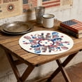 thumbnail image 7 of OAVQHLG3B American Flag Vases Flowers 4th of July Round Placemats Set of 4, 14 Inch Patriotic Memorial Day Round Table Mats for Dining Decoration, 7 of 7