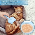 thumbnail image 2 of Cepillo de vapor para gatos 3 en 1 para mudar, cepillo de vapor para gatos para masaje, herramienta de eliminación de pelo de mascotas, peine para gatos y perros, azul, 2 of 5