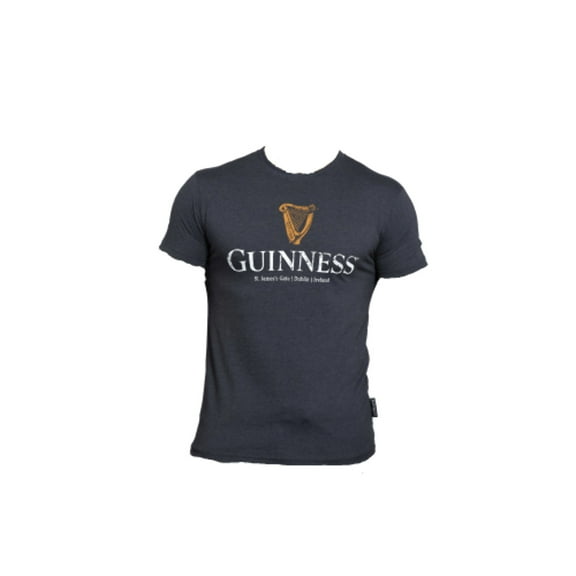 Guinness Navy Distressed Harp Logo T-Shirt