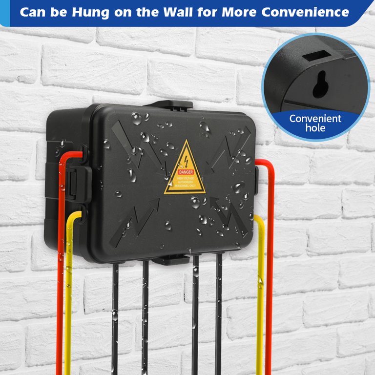 2-Pack Outdoor Waterproof Electrical Boxes - Large & Medium, IP54, For Extension Cords & Plugs