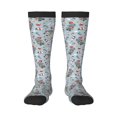 thumbnail image 2 of Lsque Winter Gnome And Snowman Printed Crew Socks Men's Women's LightWeight Thin Casual Calf Socks ,Knee High Socks,Cotton Socks, 2 of 9