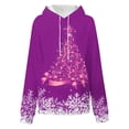 thumbnail image 2 of Christmas Hooded Sweatshirt Christmas Hoodies for Womens Fashion Hoodies & Sweatshirts, Warm Long Sleeve Pullover Drawstring Shirt Plus Size Holiday Graphic Hoodie, 2 of 4