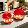 thumbnail image 7 of SHJHENG Microwave Egg Poacher with Lid - Plastic Double Egg Cooker for Breakfast, Quick Egg Maker for Home Kitchen, Microwave Safe Egg Steamer Tool (Multiple Styles Available), 7 of 7