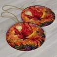 thumbnail image 3 of Phoenix Christmas Ornament, Custom Name Ceramic Ornament, Stained Glass Hanging Ornament, Christmas Tree Ornaments, Christmas Decoration, Holiday Ornament, 3 of 5