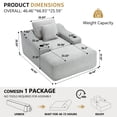 thumbnail image 2 of Leumius 67" Oversized Chaise Lounge Chair Indoor,Soft Boneless Cloud Couch with 2 Pillowsand 2 Cup Holders, Comfy Corduroy Sleeper Couch for Living Room Bedroom,No Assembly Required,Light Gray, 2 of 12