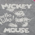 thumbnail image 3 of Mickey & Friends - Mickey Mouse Hello Folks - Toddler And Youth Girls Raglan Graphic T-Shirt, 3 of 4