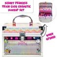 thumbnail image 3 of Disney Princess Train Case Pretend Play Makeup Set for Girls Ages 3+ - Toy Beauty Gift, 3 of 9