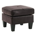 thumbnail image 3 of Glory Furniture Small Faux Leather Square Ottoman Red, 3 of 5