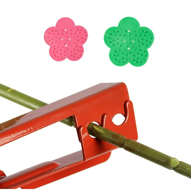 Metal Thorn Remover Kit Rose Leaf Stem Stripper Floristry Garden Stripping  Tool with Plastic Hand Tool for Roses & Garden 1 Red Clip & 1 Green Pad