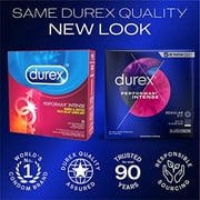 Durex Performax Intense Natural Rubber Latex Condoms, Regular Fit, 24 Count, Contains Desensitizing Lube for Men, FSA & HSA Eligible (Packaging May Vary)