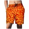 thumbnail image 1 of Abcnature Men's Athletic Shorts, Sports Gym Running Short Pants, Men's Food Realistic 3D Printed Summer Shorts, Beach Shorts, Beach Swim Shorts, Cargo Casual Hiking Shorts Orange 3XL, 1 of 5