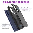 thumbnail image 5 of eBizWare Case for Motorola Moto G Pure, Moto G Power 2022 Rugged Phone Case, Military Grade 2 in1 Hybrid Heavy-Duty Rubber Shockproof Protective Slim TPU Cover (Black), 5 of 6