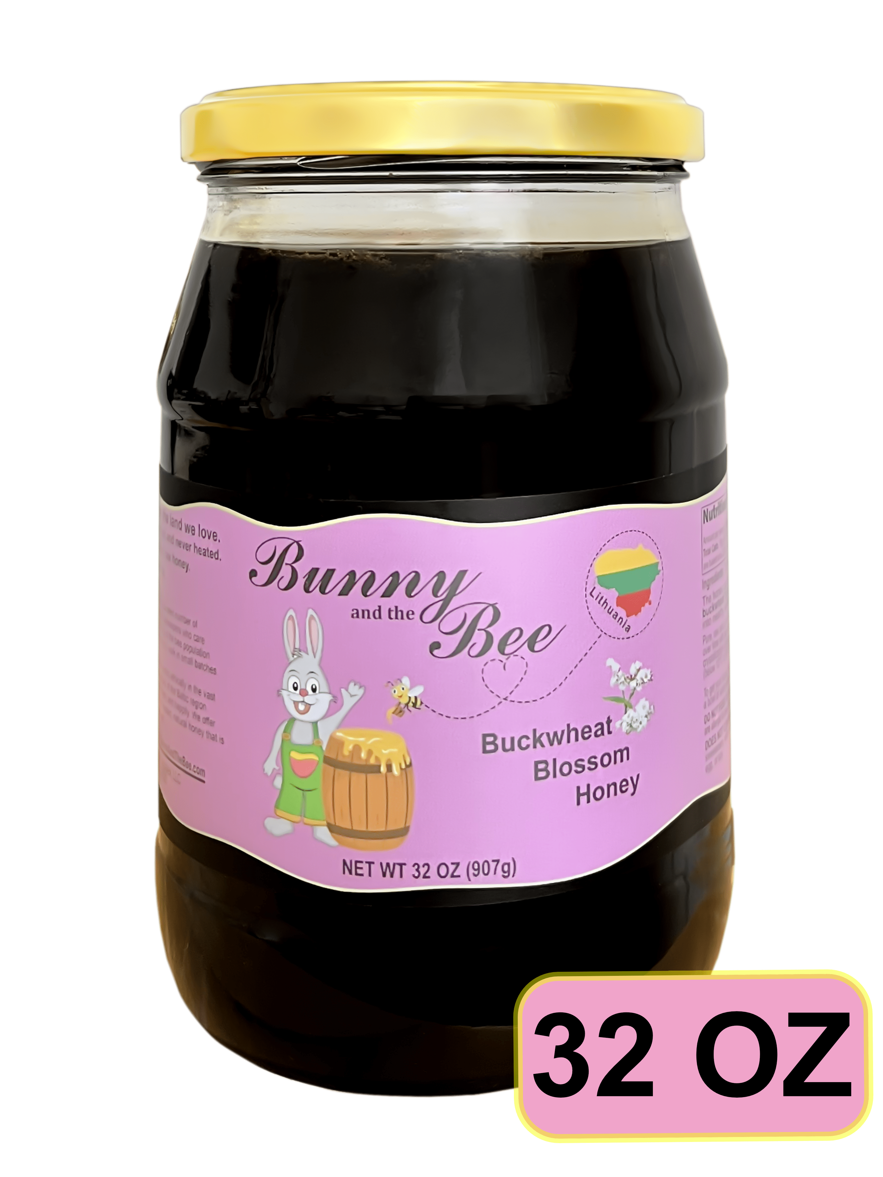 Buckwheat Blossom Honey - 32oz - Bunny And The Bee - Raw Natural Honey