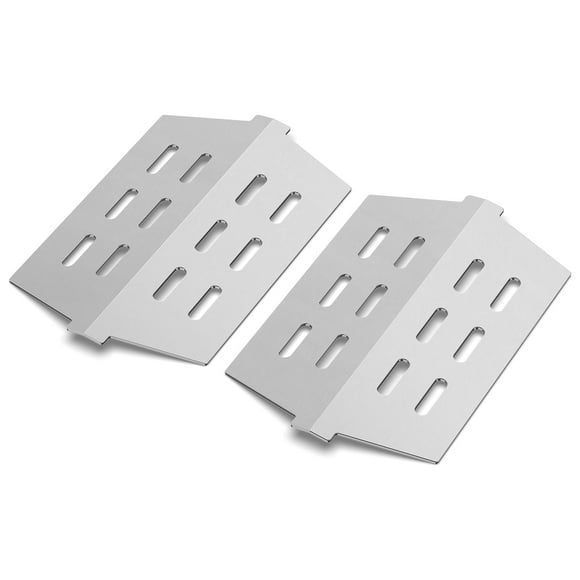 QuliMetal 65505 Heat Deflectors for Weber Genesis 300 Series Grills with Front Mounted Control Knobs, Genesis E/S-310, E/S-330(2011-2016), 2-Pack, Stainless Steel, for Weber 62756 7622