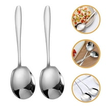 SEWCHICS 2Pcs Multi Functional Stainless Steel Serving Spoons Ideal for Home Hotel and Restaurant Use
