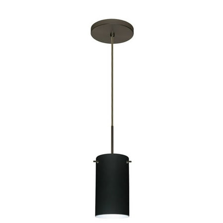 Besa Lighting 1BT-440441 Stilo 1 Light Cord-Hung Mini Pendant with Garnet Glass