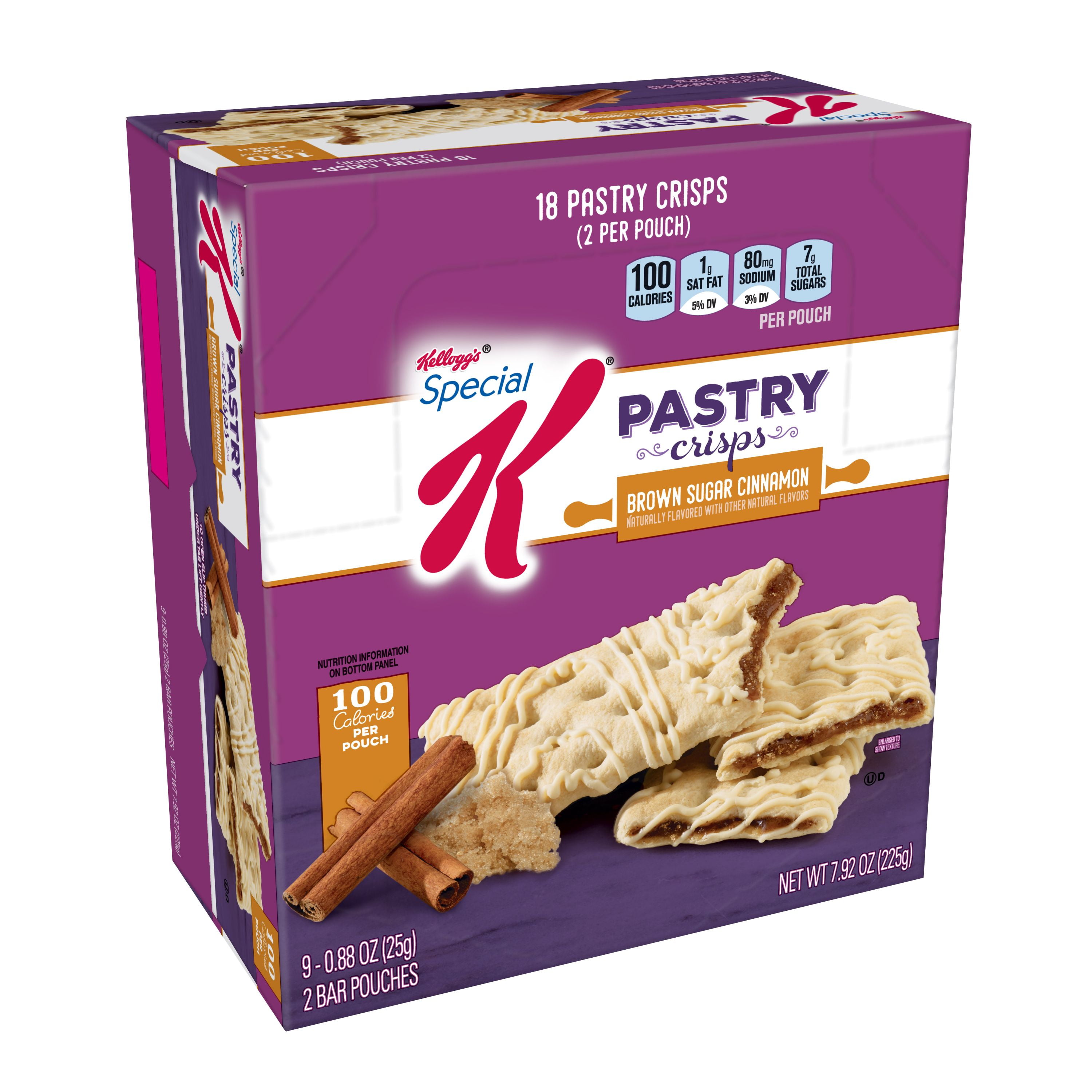Kellogg's Special K, Pastry Crisps, Brown Sugar Cinnamon, 7.92 Oz, 18