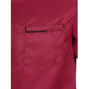 Raenseen Chef Coat for Men and Women Classic Cooking Uniform Short Sleeve Unisex Restaurant Kitchen Red M