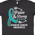 thumbnail image 4 of Inktastic Ovarian Cancer Awareness Brave and Strong with Arrows T-Shirt, 4 of 5