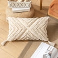 thumbnail image 3 of Boho Throw Pillow Covers withTassel Tufted Cushion Cases Cover Rectangle, 3 of 8