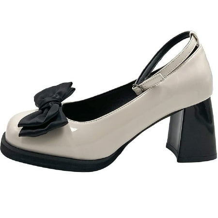 

Womens Platform Mary Janes Shoes Sweet Toe Ankle Gothic Platform Dress Pumps Shoes Chunky Platform Shoes Patent Leather Dress Shoes