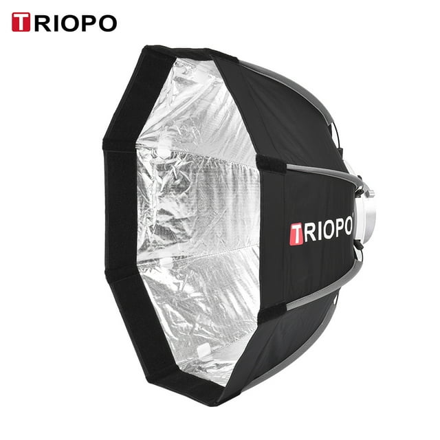 TRIOPO 55cm Foldable 8-Pole Octagon Softbox with Soft Cloth Carrying Bag Bowens Mount for Studio Strobe Flash Light
