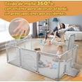 thumbnail image 3 of Corralito para Bebé Corral Infantil 230 x 122 x 65cm 230cm Gimnasio de Juegos Diseño de la Tela Oxford Modelo Gris, 3 of 4