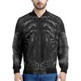 thumbnail image 3 of Chaqueta de vuelo para hombre y mujer, novedad de 2024, con estampado 3D de tigre de Harajuku, estilo hip hop callejero, chaquetas de bombardero con cuello alto, camisetas de manga larga, 3 of 5