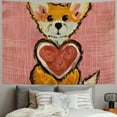 thumbnail image 2 of BCIIG Love Heart Furry Tapestry Wall Hanging Unique Style Graphic Tapestries Home Wall Decor Art for Living Room Bedroom Apartment Farmhouse Dorm 40x30inch, 2 of 6