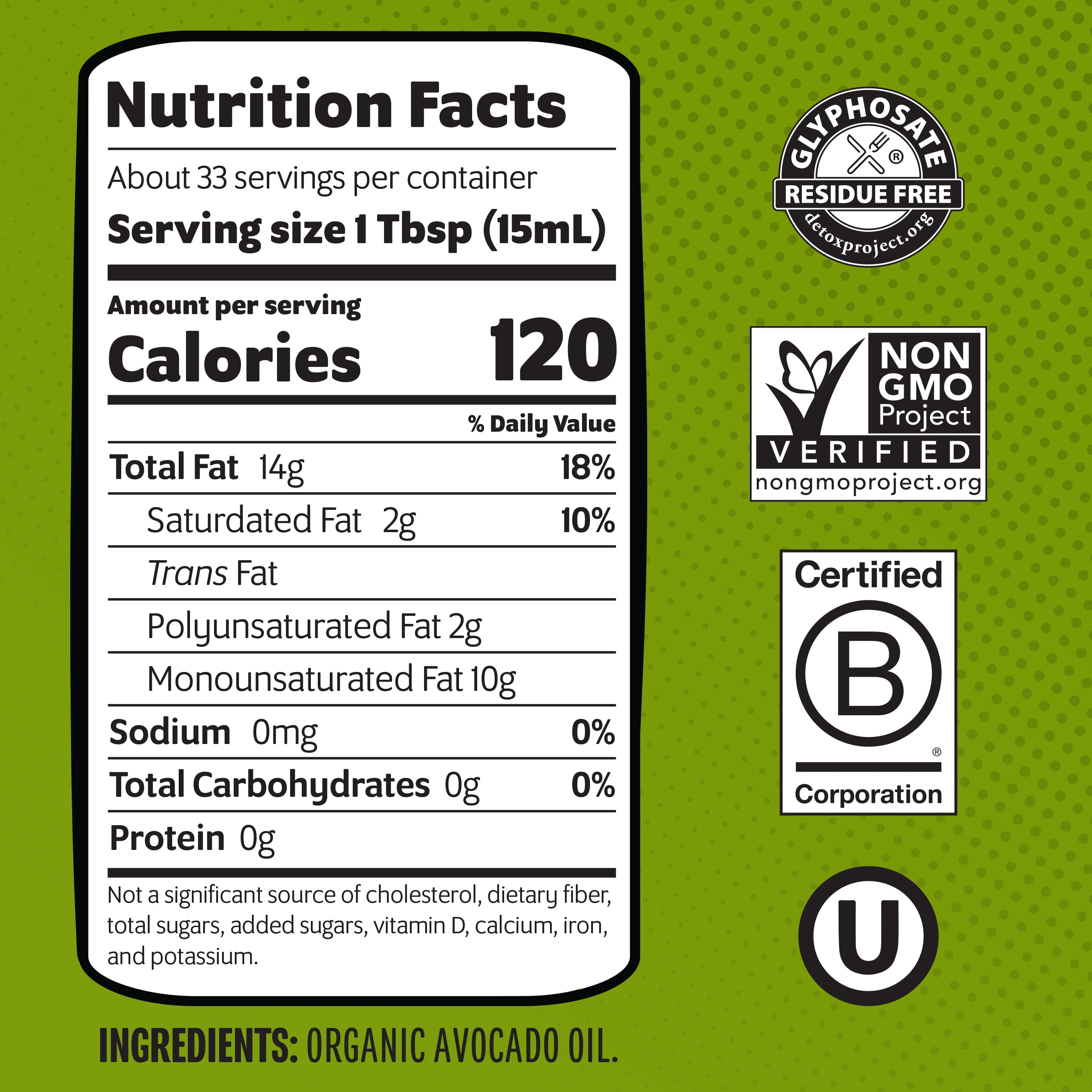 Chosen Foods 100% Pure Organic Avocado Oil 16.9 fl Oz