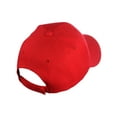 thumbnail image 4 of NYFASHION101 Unisex Plain Adjustable Hook and Loop Baseball Cap VEL100, Red, 4 of 4
