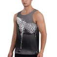 thumbnail image 2 of Pofeuu Monochrome Leopard Horse Print Men's Workout Tank Tops Sleeveless Muscle Gym Shirt Quick Dry-Medium, 2 of 7