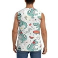 thumbnail image 4 of Pofeuu Music Lover Dinosaur Print Men's Muscle T-Shirt, Sleeveless, Muscle Tank, Classic Muscle Tee Top For Men Casual Sleeveless Muscle T-Shirt Trendy Clothes-Small, 4 of 7