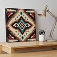 thumbnail image 4 of Ships Next Day Canvas Wall Art 12"x12",Brown Teal Red Boho Wood Framed Canvas Print Painting,Southwestern Vintage Geometric Art Ready to Hang Small Picture Wall Decor for Kitchen Dining Room Office, 4 of 9